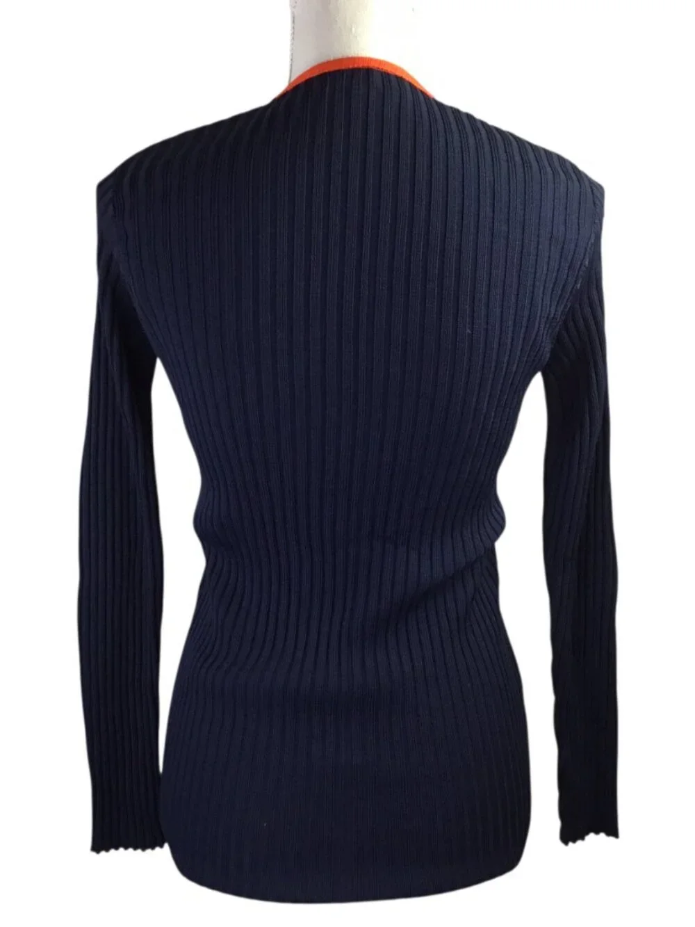 R & K Originals Vtg Twin Sweater Set Tank Cardigan Size 12 Ribbed Knit Nautical - Picture 5 of 11